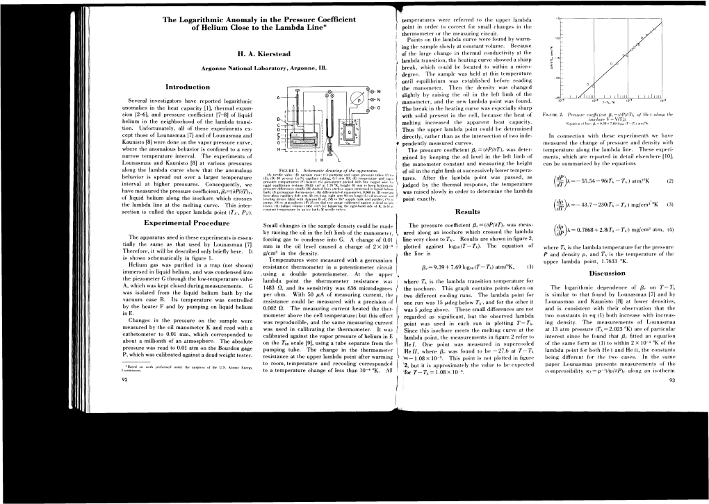 The Logarithmic Anomaly in the Pressure