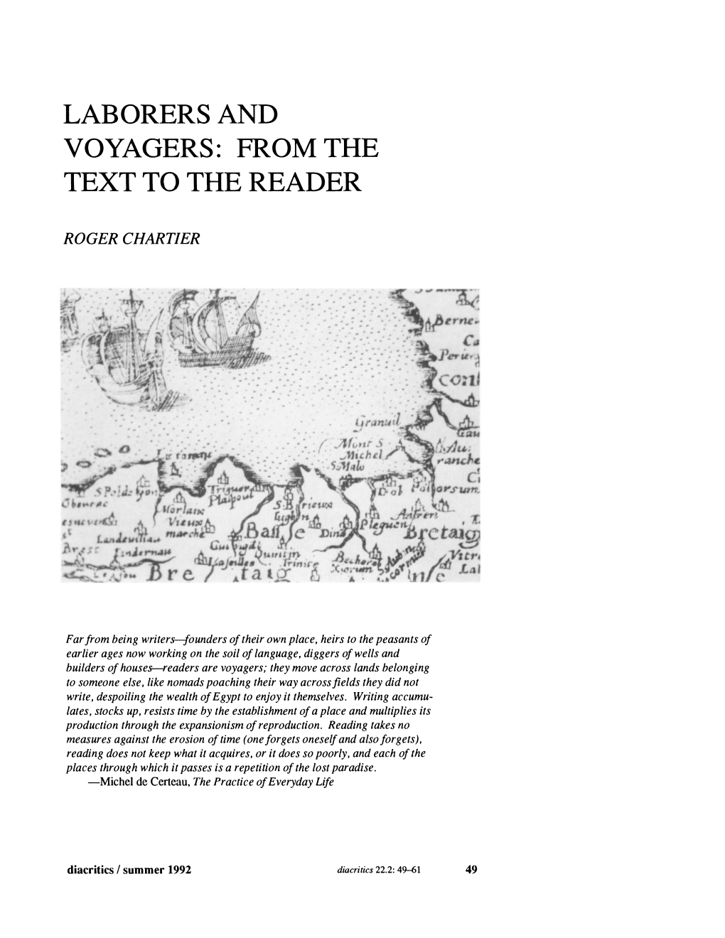 Laborers and Voyagers: from the Text to the Reader