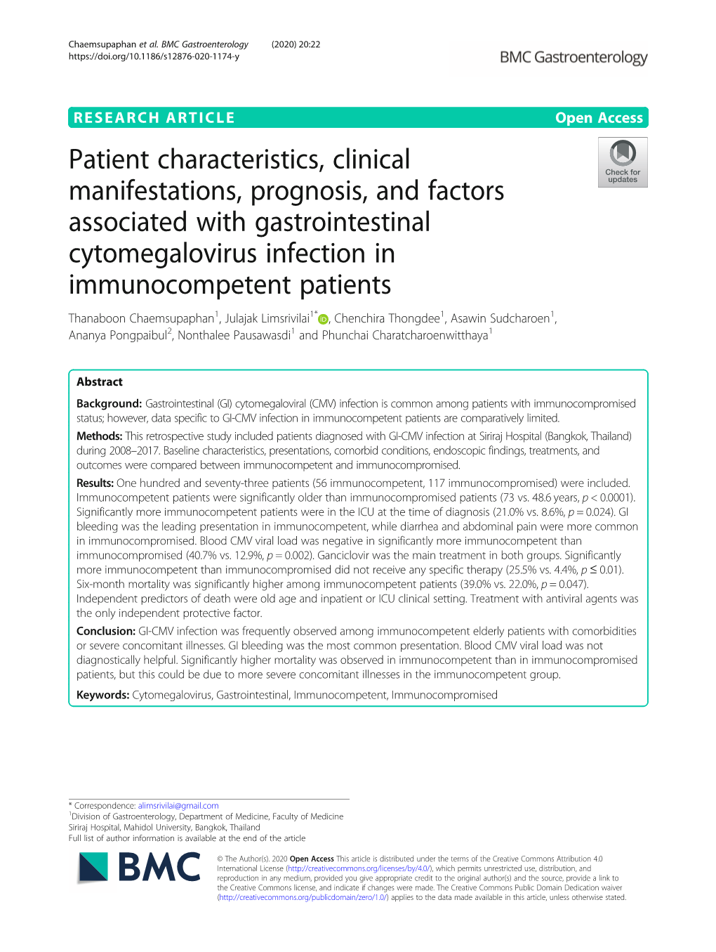 Patient Characteristics, Clinical Manifestations, Prognosis, And
