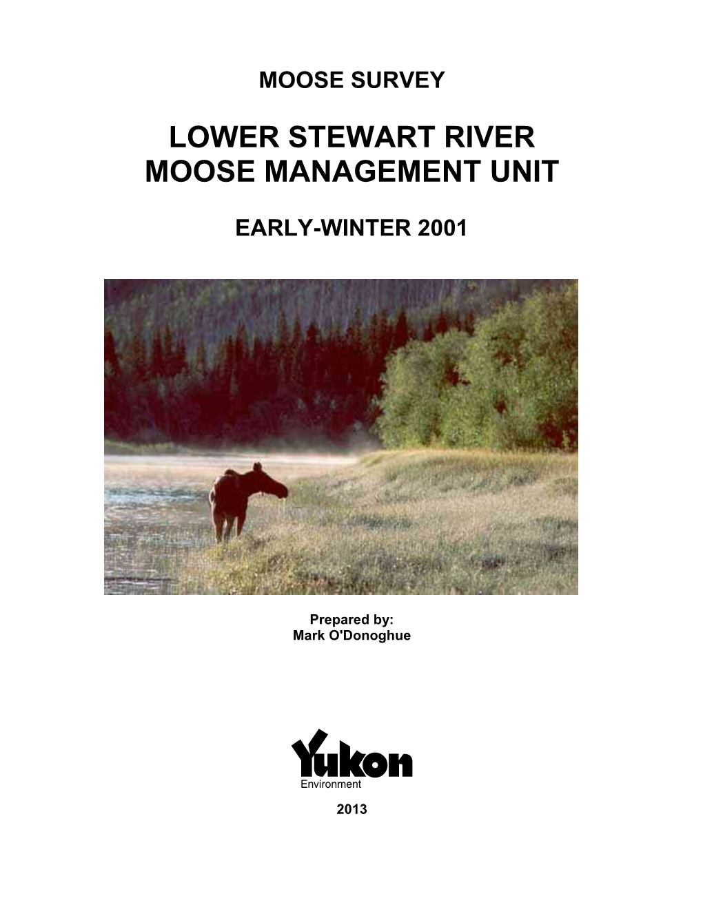 Lower Stewart River Moose Management Unit, Early Winter 2001