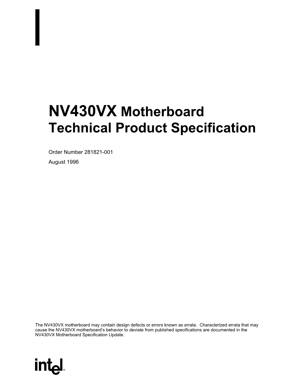 NV430VX Motherboard Technical Product Specification