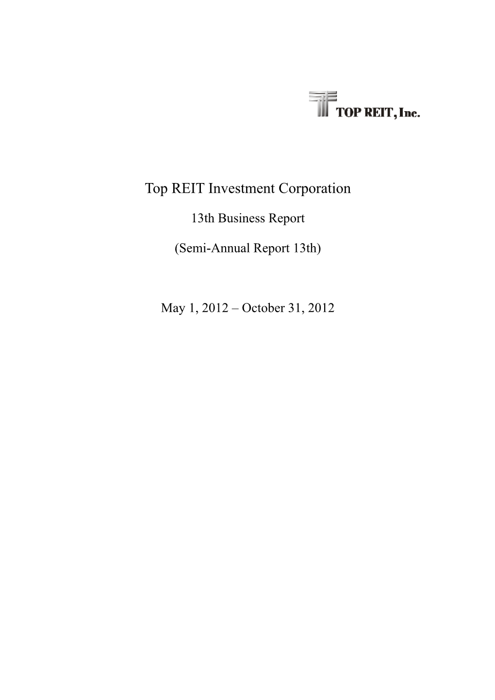 Top REIT Investment Corporation