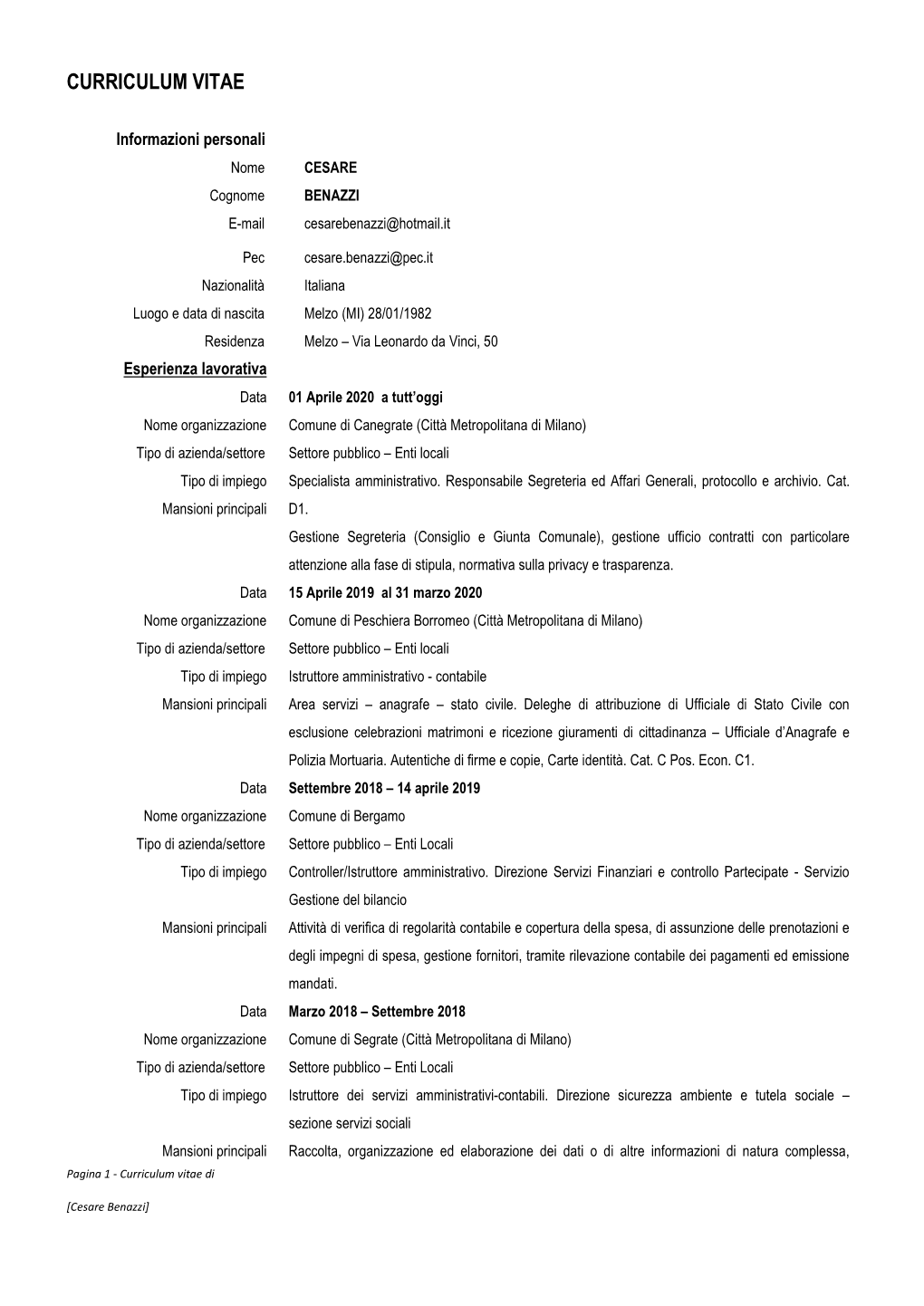 Curriculum Vitae