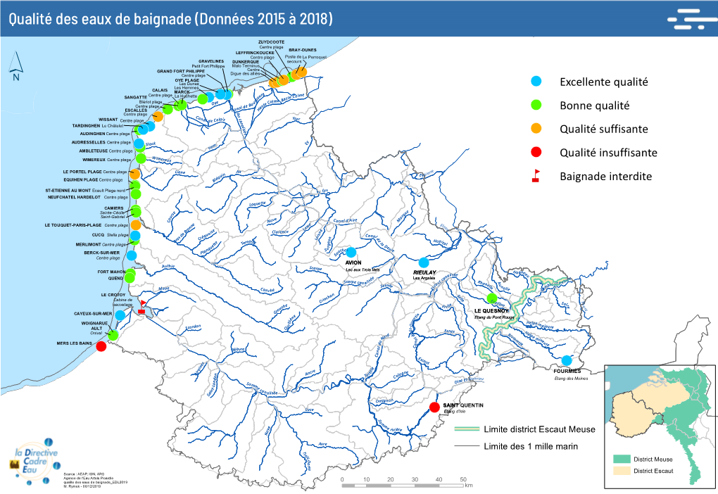 Qualité Des Eaux De Baignade (Données 2015 À 2018)