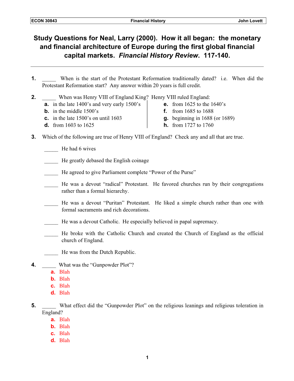 Study ?'S for England and the Dutch Republic