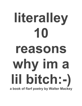 A Book of Flarf Poetry by Walter Mackey