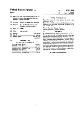 United States Patent (19) 11 4,302,608 Squire 45) Nov