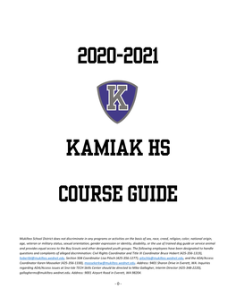 2020-2021 Kamiak Hs Course Guide
