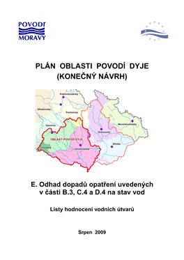 Plán Oblasti Povodí Dyje (Konečný Návrh)
