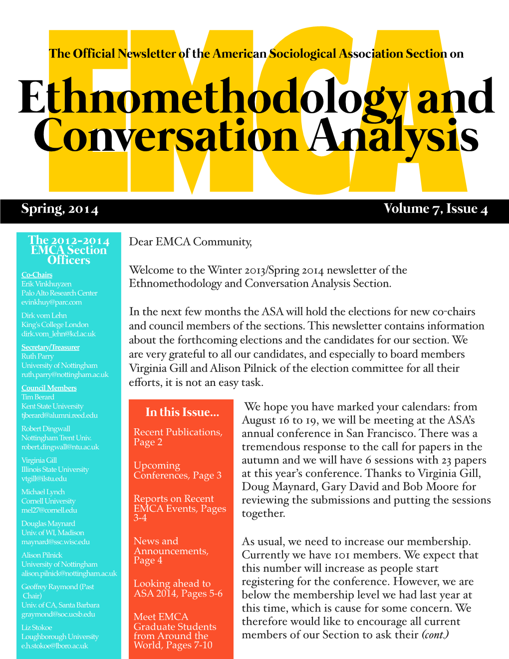 Ethnomethodology and Conversation Analysis