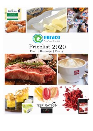 PASTRY Retail Product List Year 2020