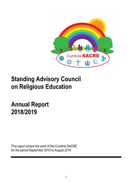 SACRE Annual Report 2018-2019