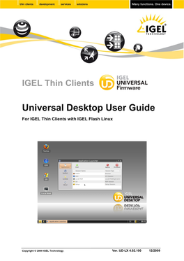 IGEL Universal Desktop Linux User Guide