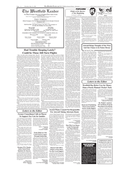 4 Thursday, June 11, 1998 the Westfield Leader and the TIMES of Scotch Plains – Fanwood a WATCHUNG COMMUNICATIONS, INC