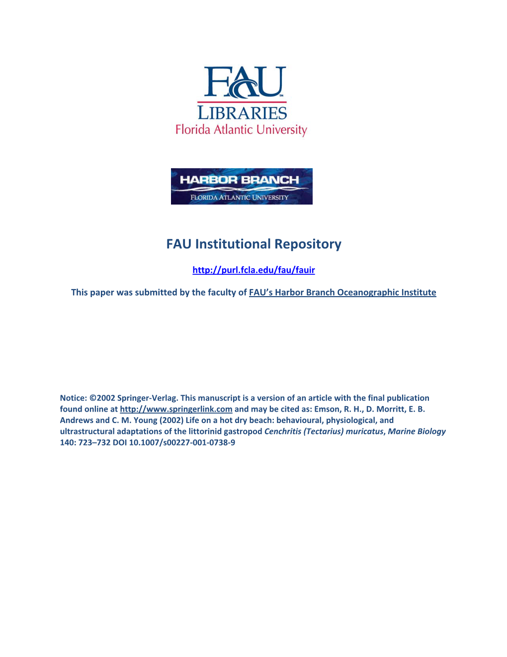 FAU Institutional Repository