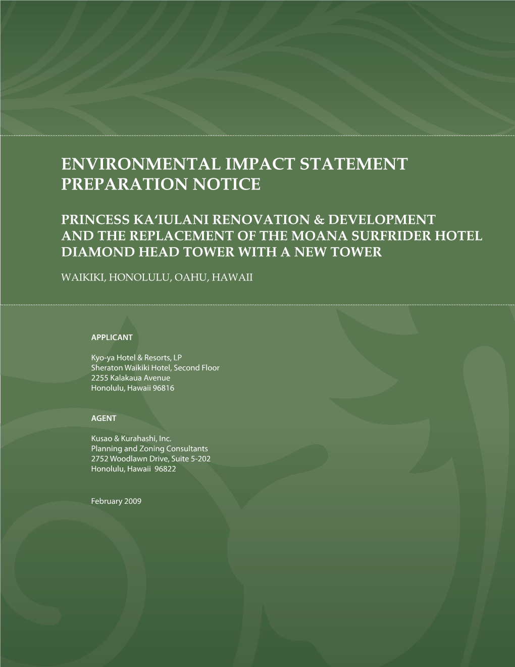 Environmental Impact Statement Preparation Notice