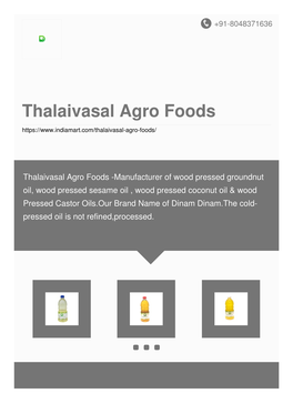 Thalaivasal Agro Foods