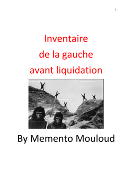 Inventaire De La Gauche Avant Liquidation by Memento Mouloud