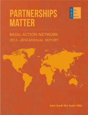 Basel Action Network 2013 – 2014 Annual Report