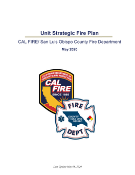 2020 San Luis Obispo County Unit Fire Plan