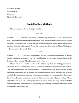 Root-Finding Methods
