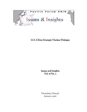 US-China Strategic Nuclear Dialogue Issues and Insights Vol. 6-No. 2