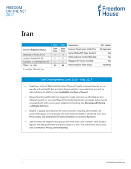 Iran: Freedom on the Net 2017