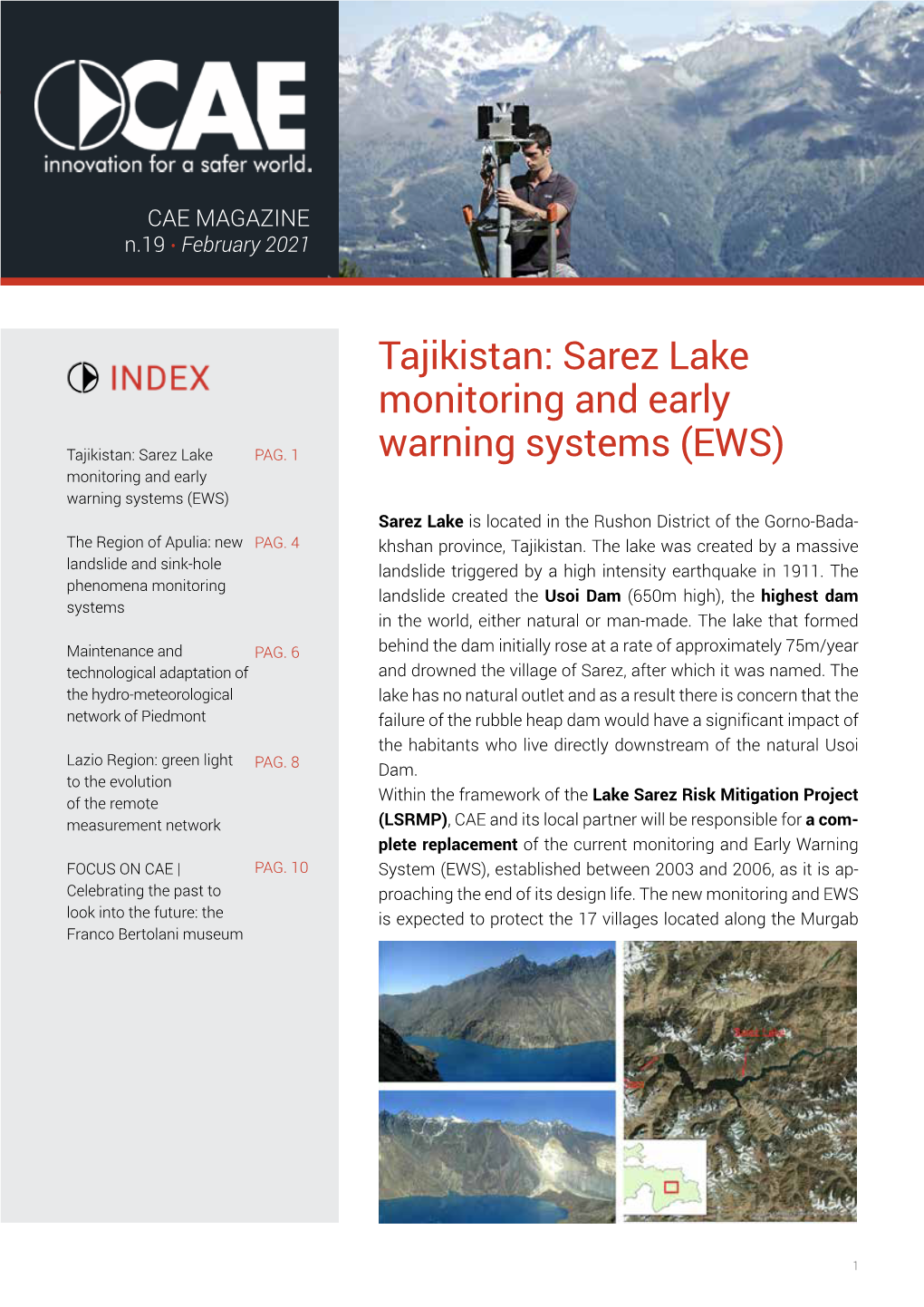 Tajikistan: Sarez Lake Monitoring and Early