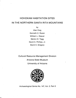 Hohokam Habitation Sites in the Northern Santa Rita Mountains