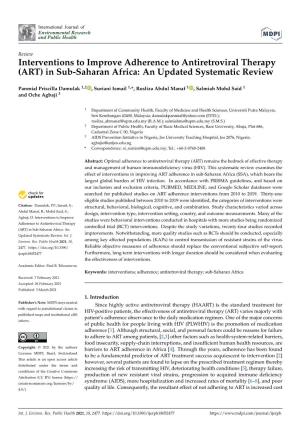 Interventions to Improve Adherence to Antiretroviral Therapy (ART) in Sub-Saharan Africa: an Updated Systematic Review