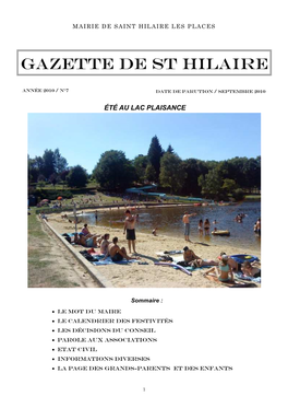 Gazette De St Hilaire