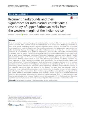 Recurrent Hardgrounds and Their Significance for Intra-Basinal Correlations: a Case Study of Upper Bathonian Rocks from the West