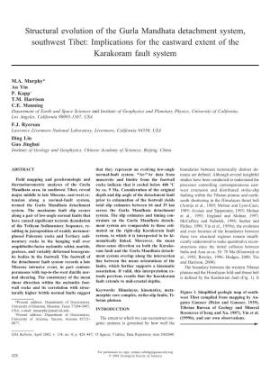 Structural Evolution of the Gurla Mandhata Detachment System, Southwest Tibet: Implications for the Eastward Extent of the Karakoram Fault System