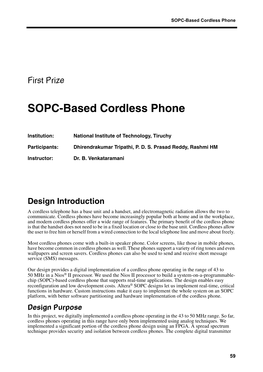 SOPC-Based Cordless Phone