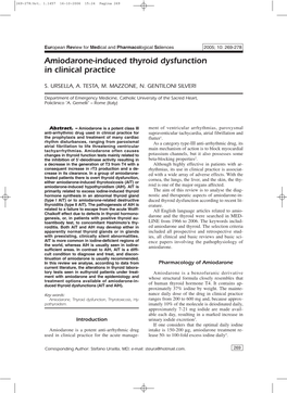 Amiodarone-Induced Thyroid Dysfunction in Clinical Practice