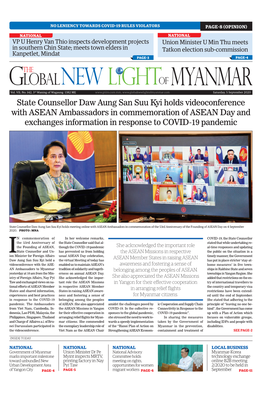 State Counsellor Daw Aung San Suu Kyi Holds Videoconference With