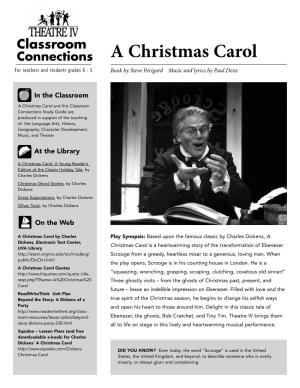 A Christmas Carol for Teachers and Students Grades K - 5 Book by Steve Perigard Music and Lyrics by Paul Deiss