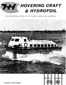 Hovering Craft & Hydrofoil Magazine April 1964 Volume 3 Number 7