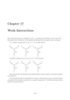 Chapter 17 Weak Interactions