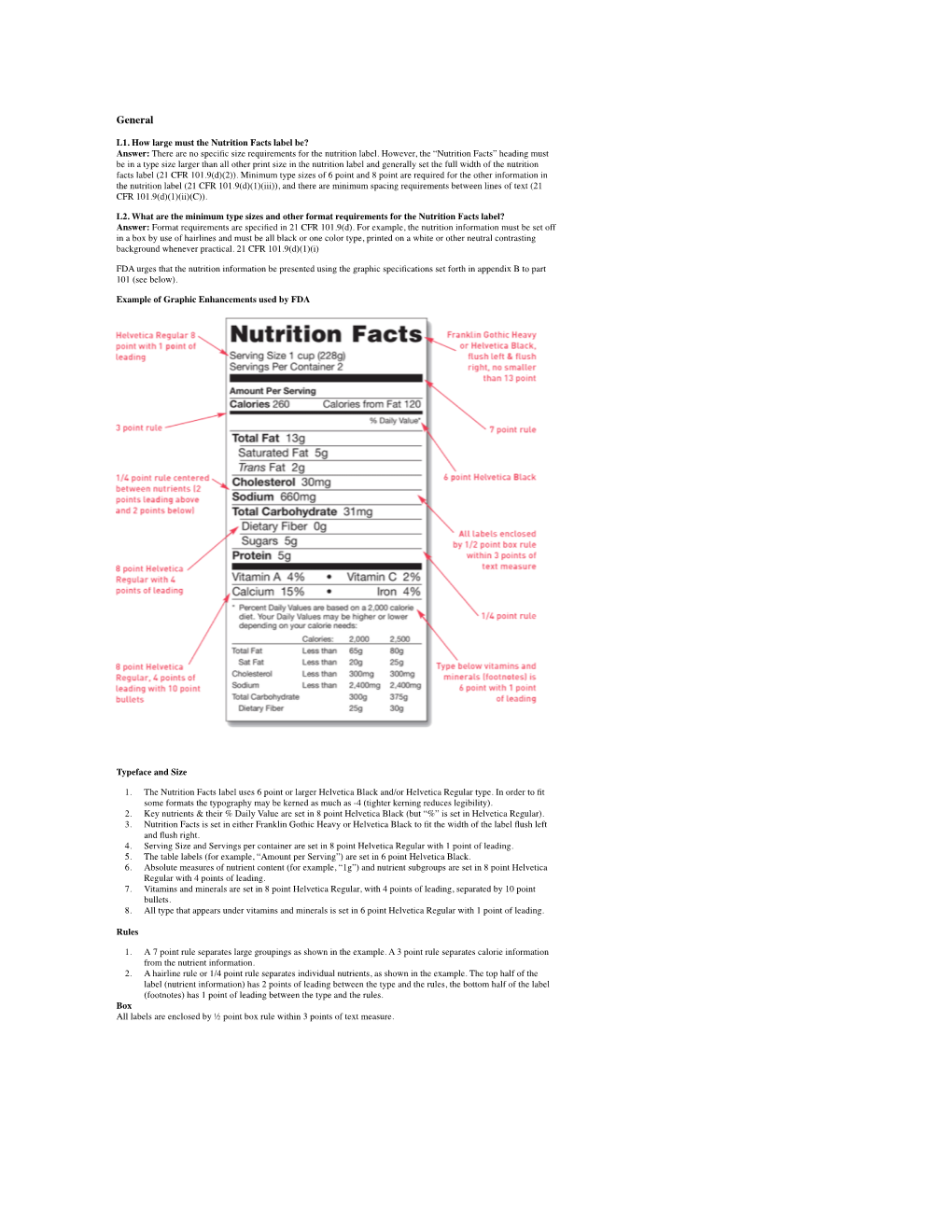 Nutrition Label