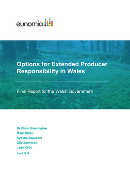 Options for Extended Producer Responsibility in Wales