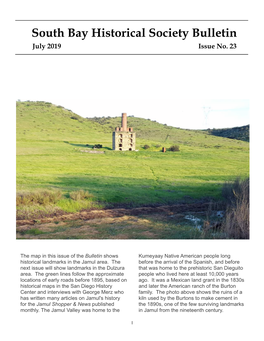South Bay Historical Society Bulletin July 2019 Issue No