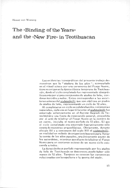 The "Binding of the Years" and the "New Fire" in Teotihuacan