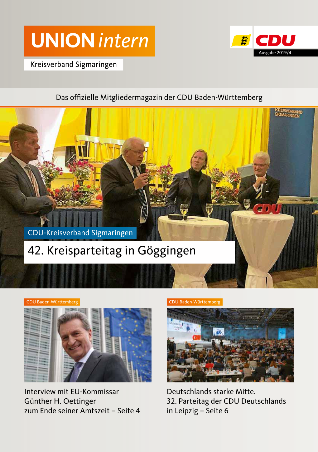 UNION Intern Ausgabe 2019/4 Kreisverband Sigmaringen