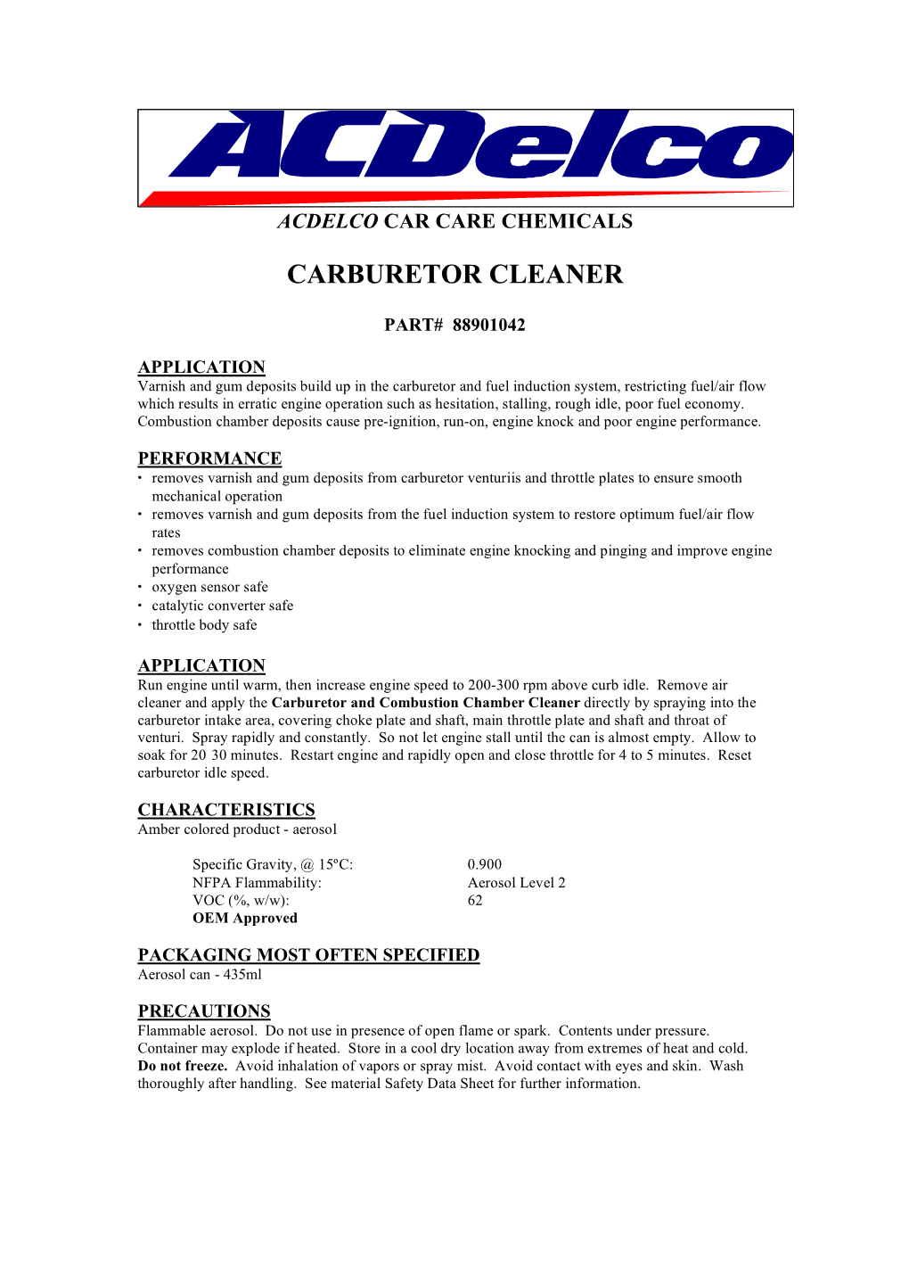 Carburetor Cleaner