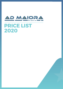 2020 Price List