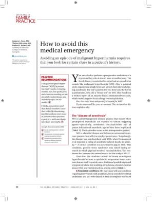 How to Avoid This Medical Emergency
