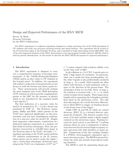 Design and Expected Performance of the Btev RICH Steven