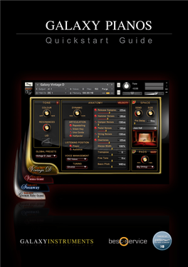 GALAXY PIANOS Quickstart Guide