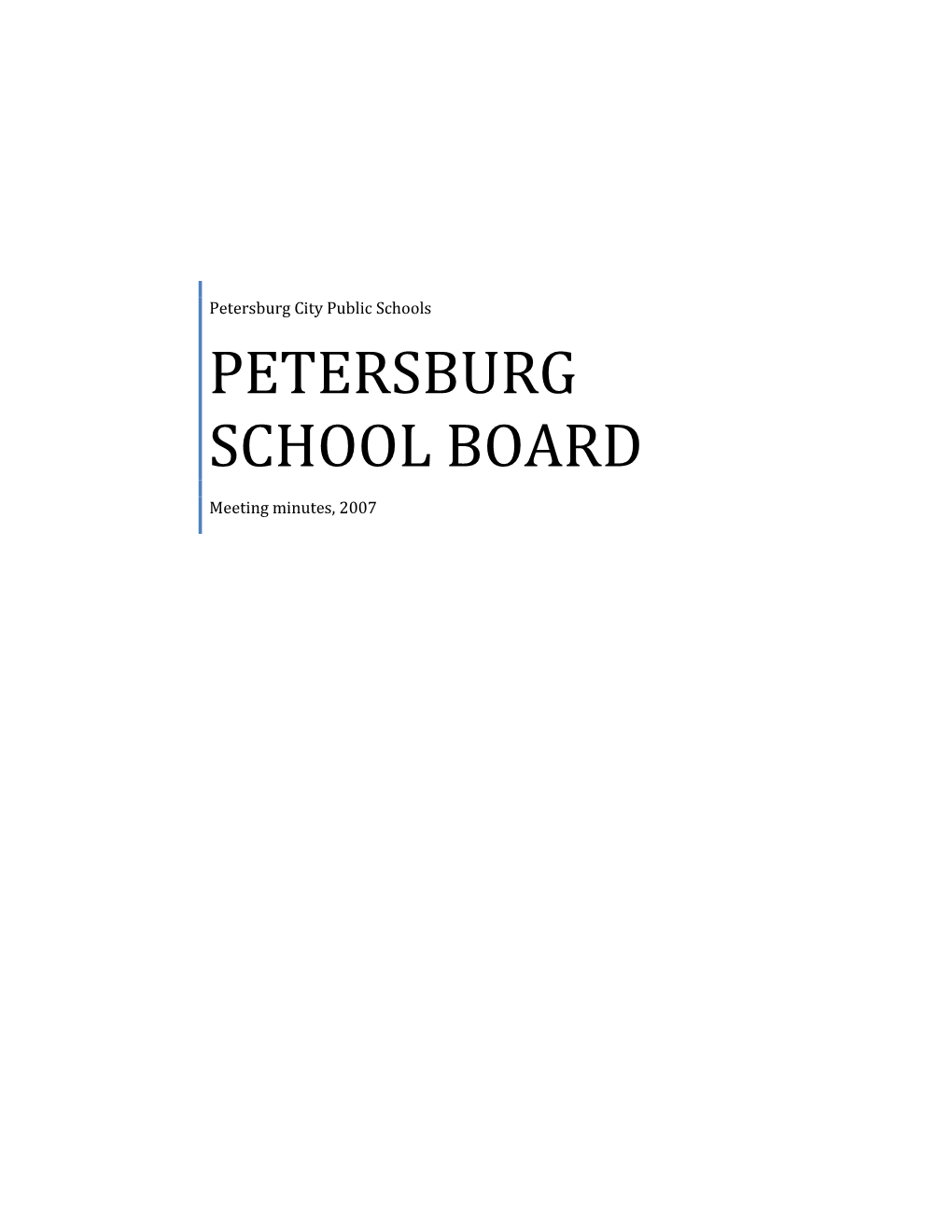 Petersburg School Board